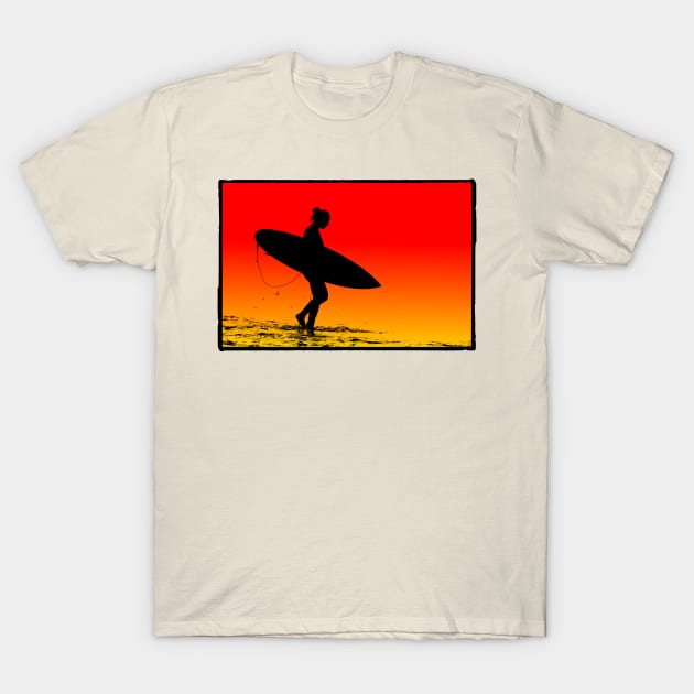 Surfer Girl T-Shirt by AKdesign